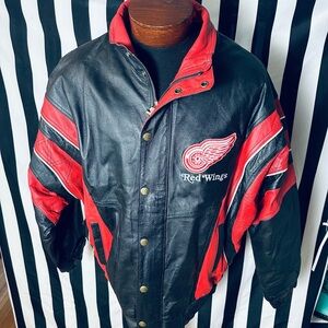Detroit Red Wings NHL Vintage Leather Starter Jacket